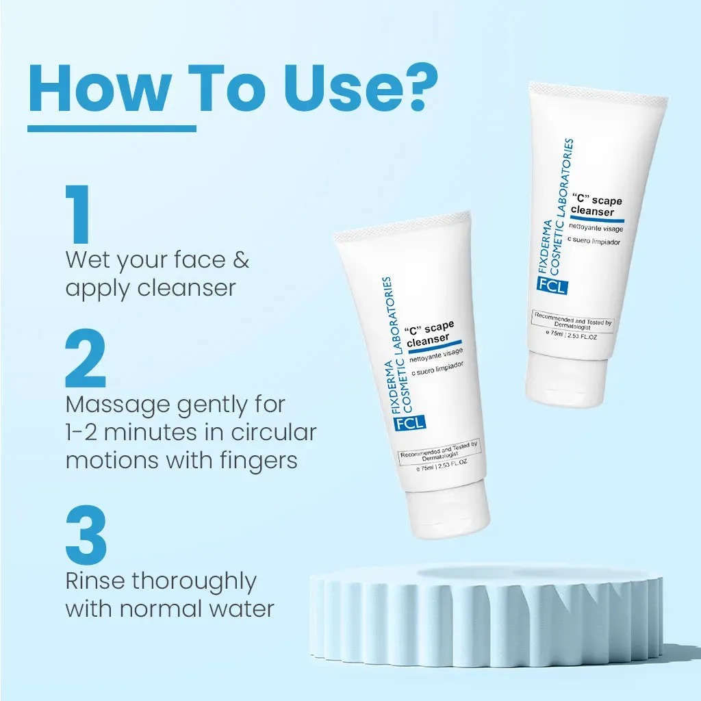 2% Vitamin C Face Wash, 0.5% Vanilla Extract, FCL C Scape Cleanser