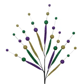 32" Gold Green and Purple Glitter Ball Spray 64521-GoldGnPu