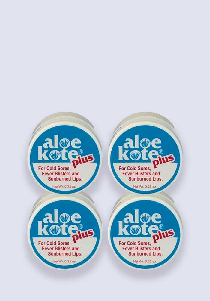 Aloe Kote Plus Medicated Lip Balm - 4 Pack