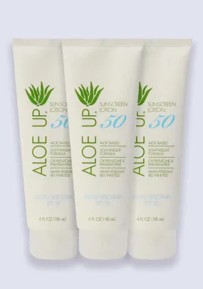 Aloe Up Sunscreen SPF 50 120ml Tube - 3 Pack Saver