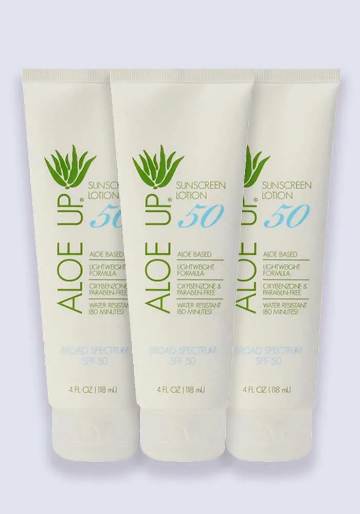 Aloe Up Sunscreen SPF 50 120ml Tube - 3 Pack Saver