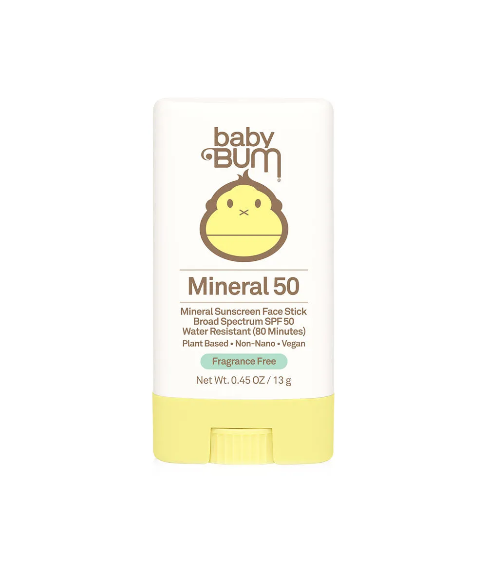 Baby Bum Fragrance Free Mineral SPF 50 Sunscreen Face Stick by Sun Bum
