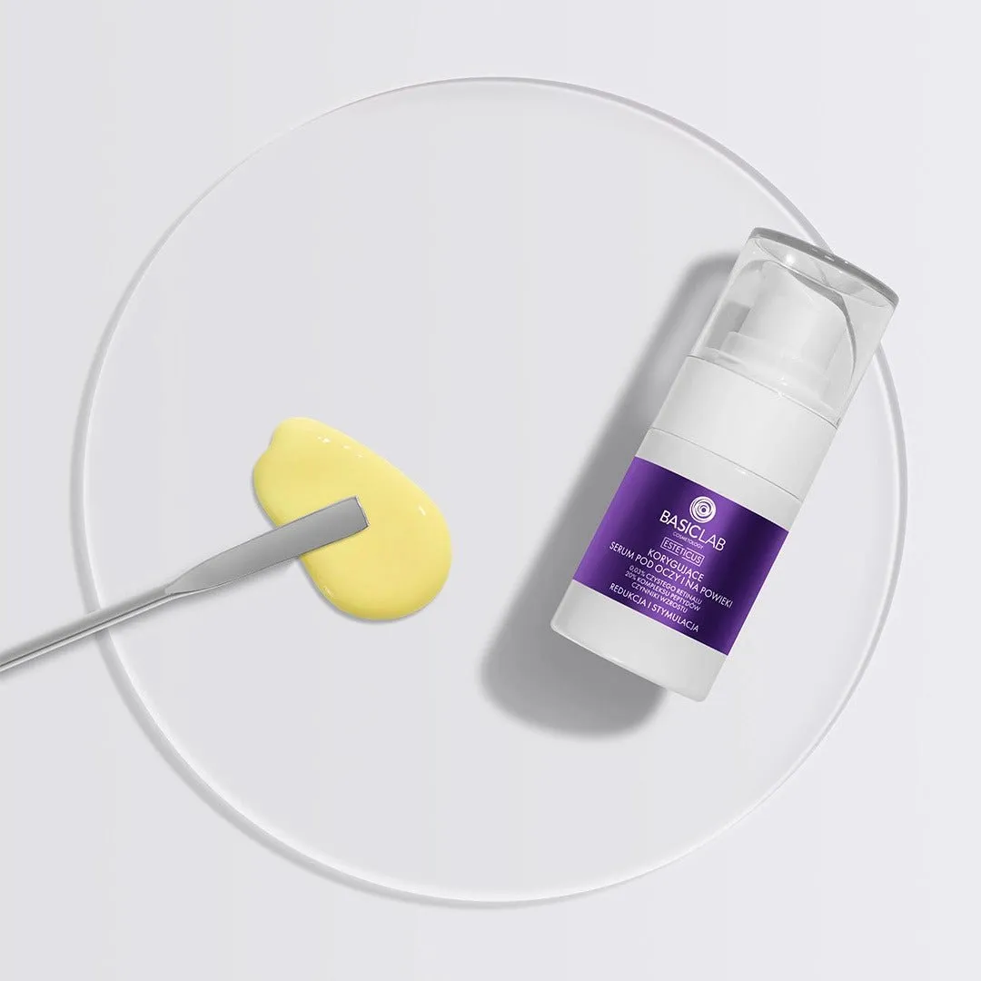 BasicLab Correcting Eye Serum with retinal 0.03%, 20% peptide complex and growth factors 15ml