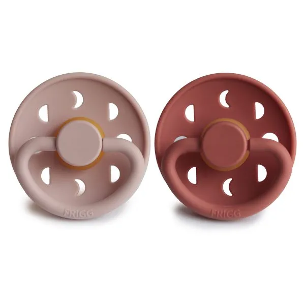 FRIGG Moon Natural Rubber Baby Pacifier (Blush / Powder Blush)