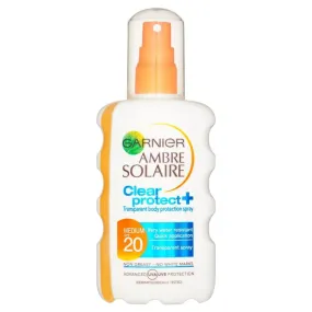 Garnier Ambre Solaire Clear Protect Sun Cream Spray SPF 20, 200ml