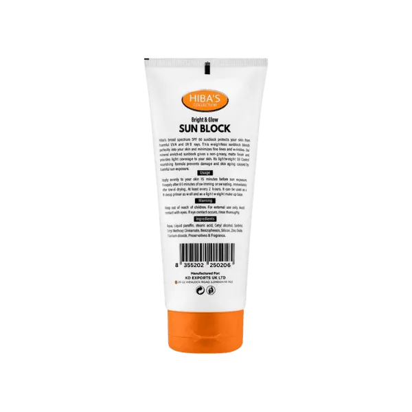 Hiba's Collection Bright & Glow Sun Block SPF 60  50ML