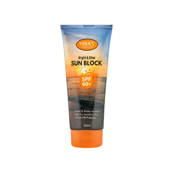 Hiba's Collection Bright & Glow Sun Block SPF 60  50ML