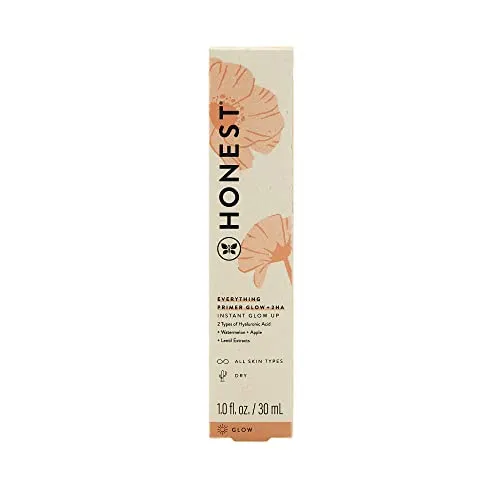 Honest Beauty Everything Primer Glow   2HA Primer with Hyaluronic Acid| EWG Certified   Dermatologist Tested & Vegan   Cruelty Free | 1.0 fl. oz.