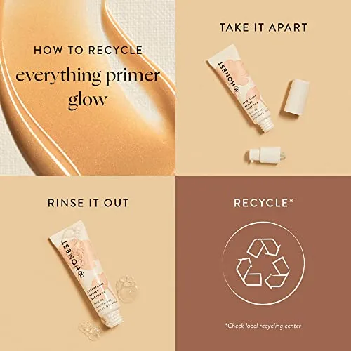 Honest Beauty Everything Primer Glow   2HA Primer with Hyaluronic Acid| EWG Certified   Dermatologist Tested & Vegan   Cruelty Free | 1.0 fl. oz.