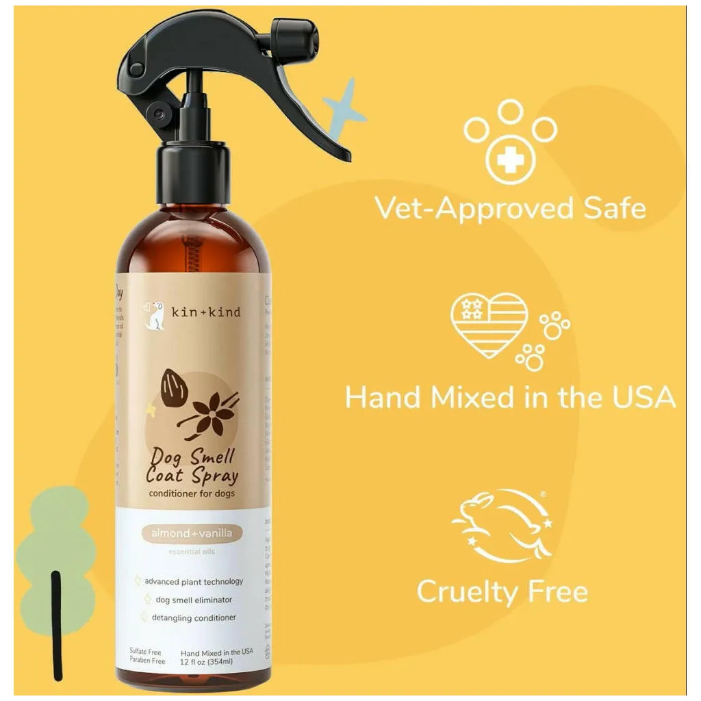 kin kind Almond & Vanilla Coat Spray for Dog Smells (12 oz)