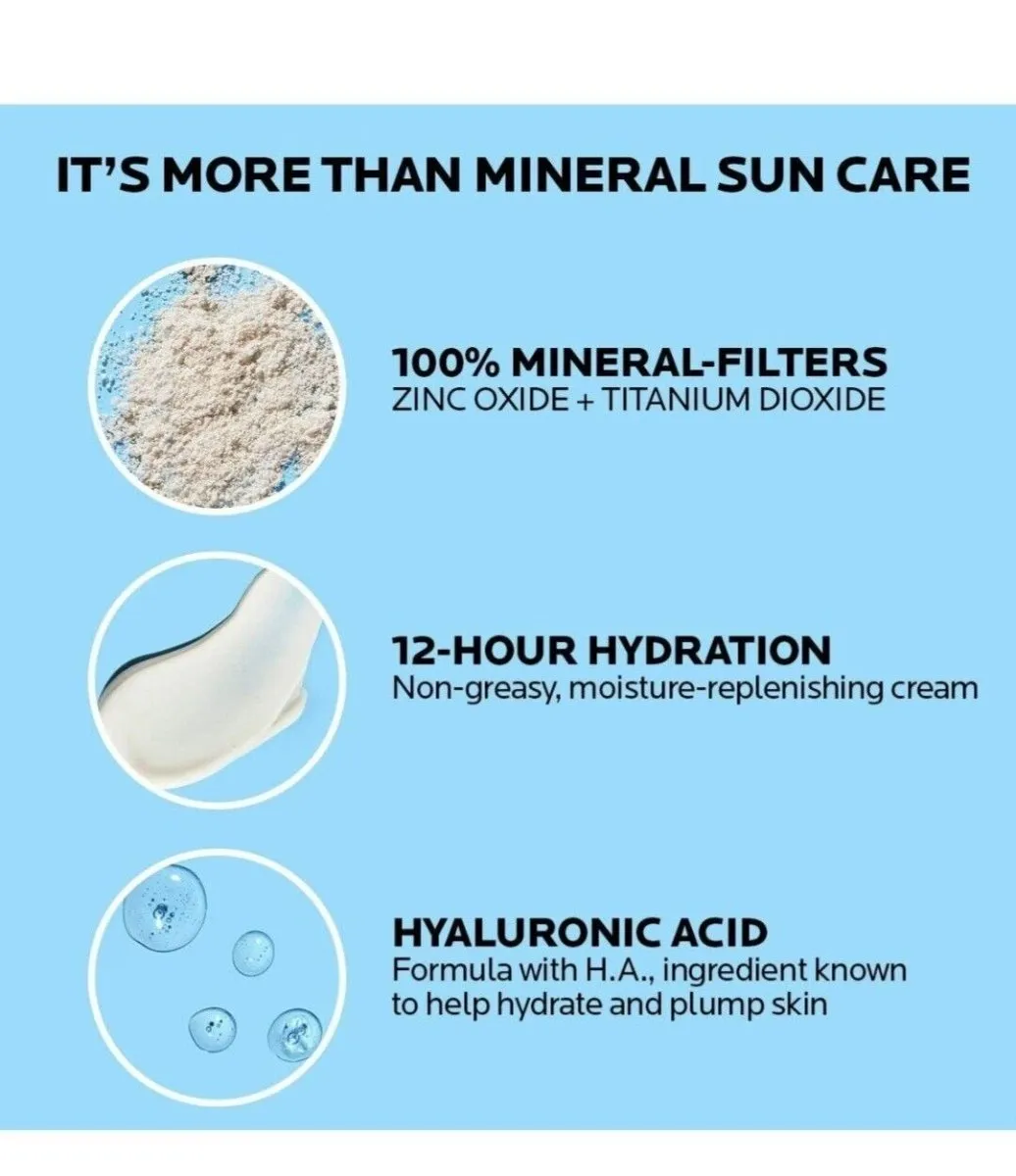 LA ROCHE POSAY Anthelios HA 100% Mineral Sunscreen Moisturizer- SPF 30