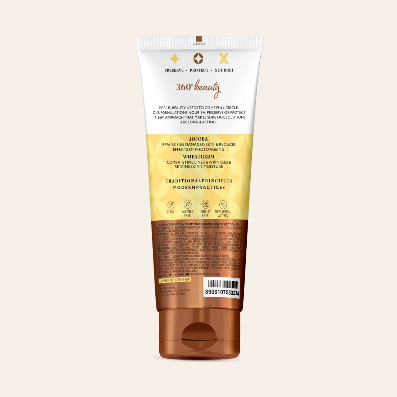 Moisturising Sunscreen Gel with SPF 35  PA     with Jojoba and Wheatgerm - Upsell
