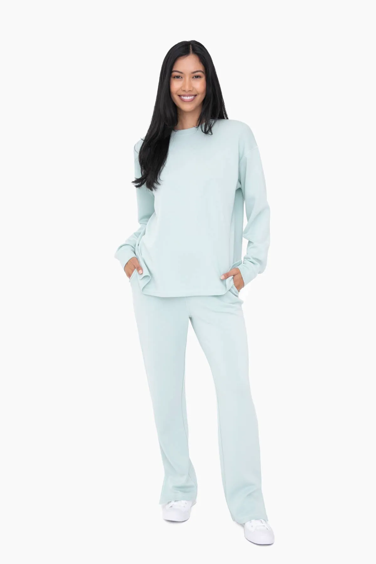 Mono B - Elevated Oversized Crew Neck Women's - SURF SPRAY