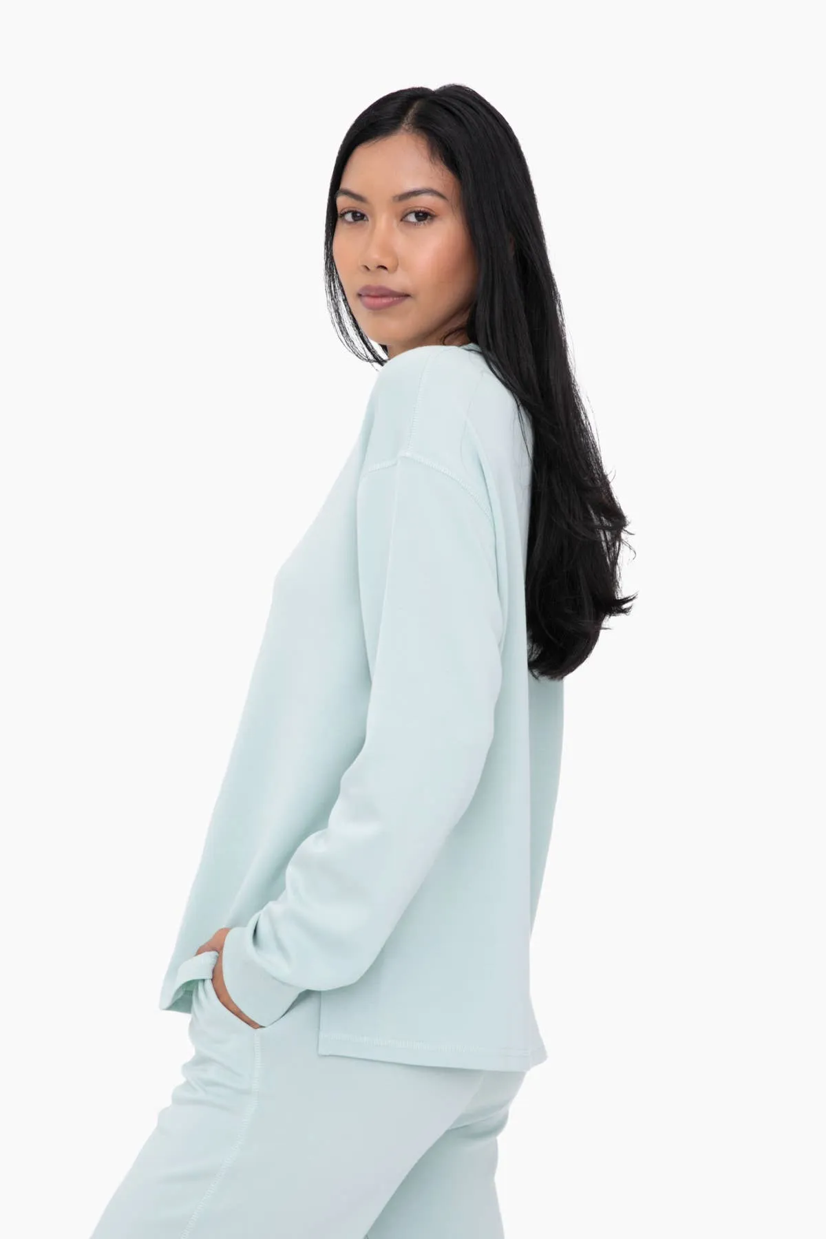 Mono B - Elevated Oversized Crew Neck Women's - SURF SPRAY