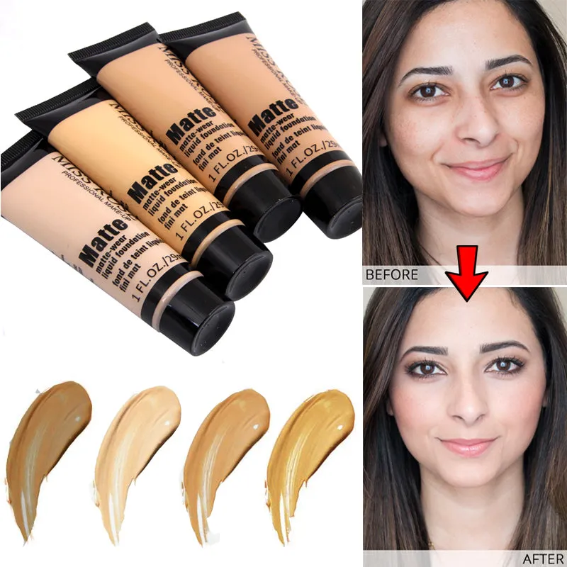 Professional Base Matte Liquid Foundation Waterproof Face Concealer