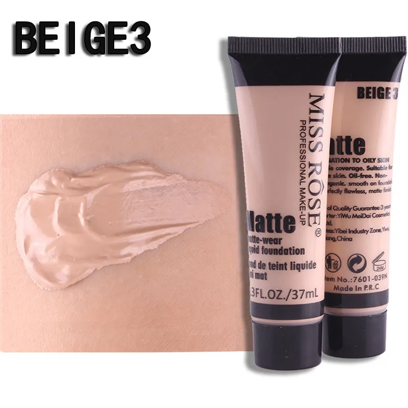 Professional Base Matte Liquid Foundation Waterproof Face Concealer