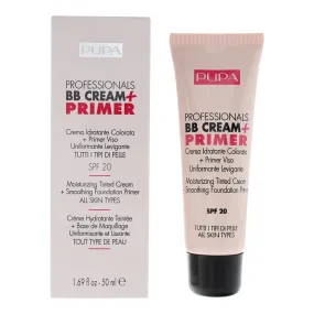 Pupa Professional BB Cream   Primer 001 Nude Tinted Cream 50ml All Skin Types