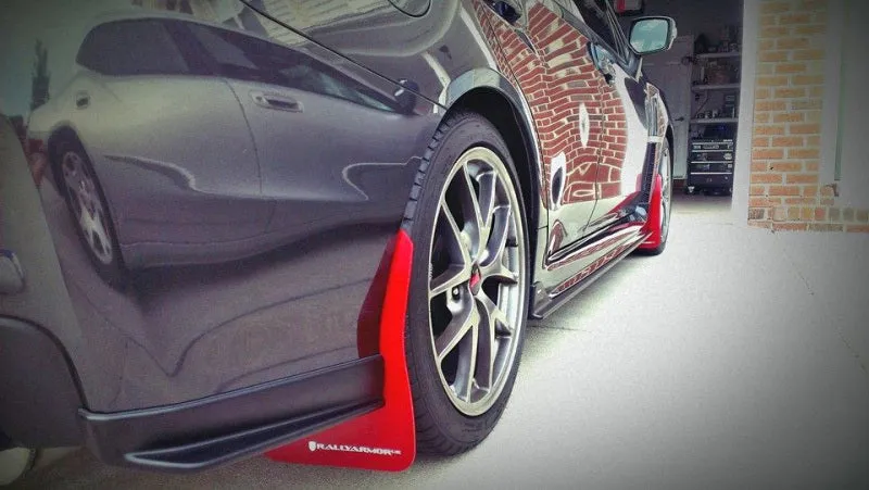 Rally Armor UR Red Mud Flap w/ White Logo - Subaru WRX/STI VA