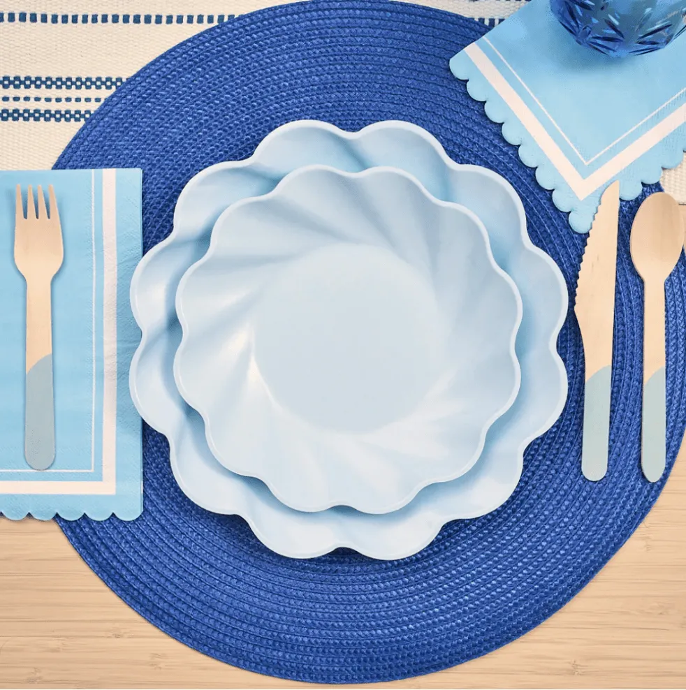 Simply Eco Salad Plates - Sky Blue