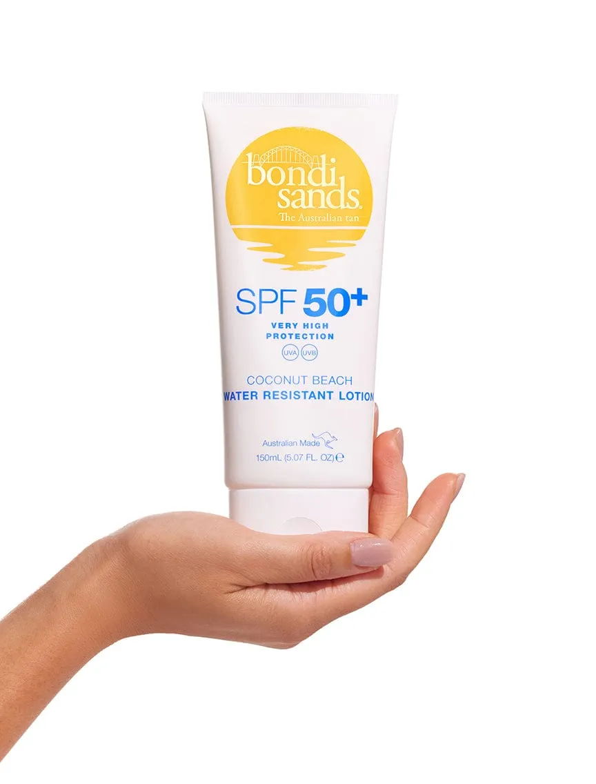 SPF 50  Body Sunscreen Lotion Coconut Beach Scent