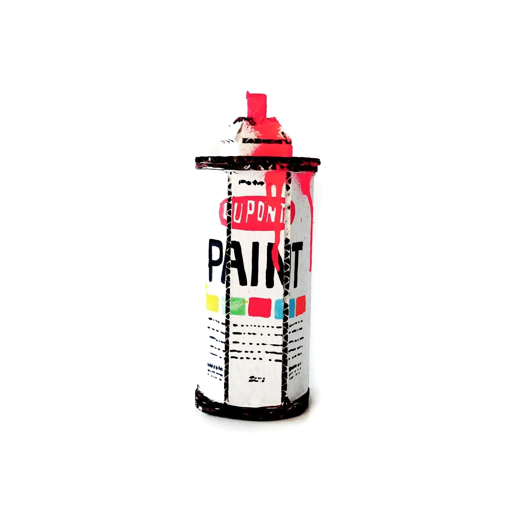 Spray Can Krylon Pink I Original Cardboard Sculpture by Bill Barminski