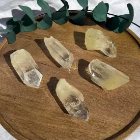 Sulphur Quartz Crystal Points Large